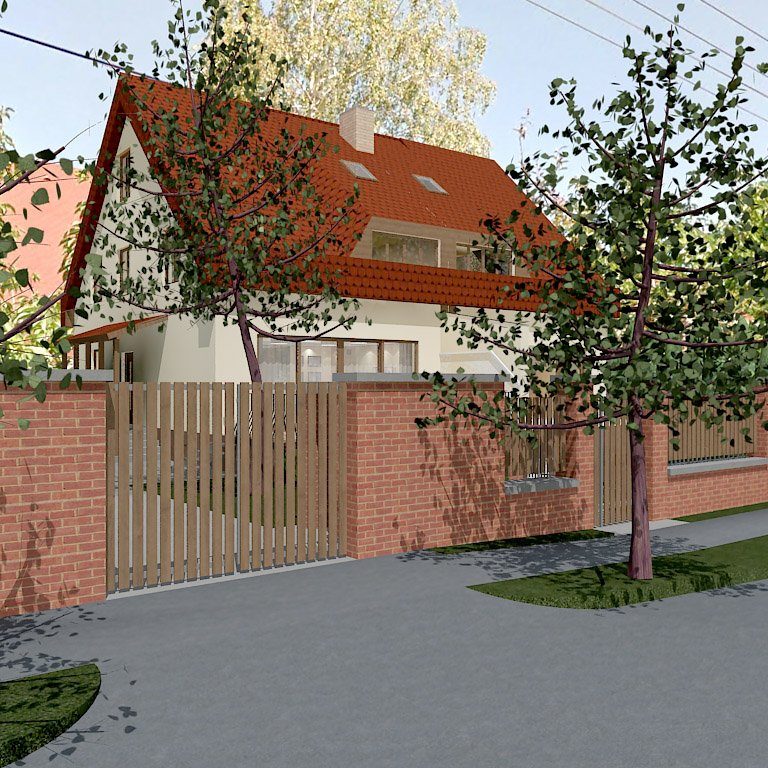 Kerítés udvari kapuval - Kerítés és rámpa átalakítás