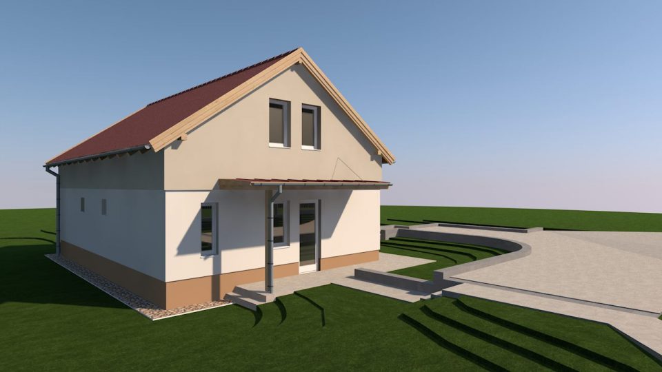 Épület külső nézete - Családi ház tervezés Piliscsaba