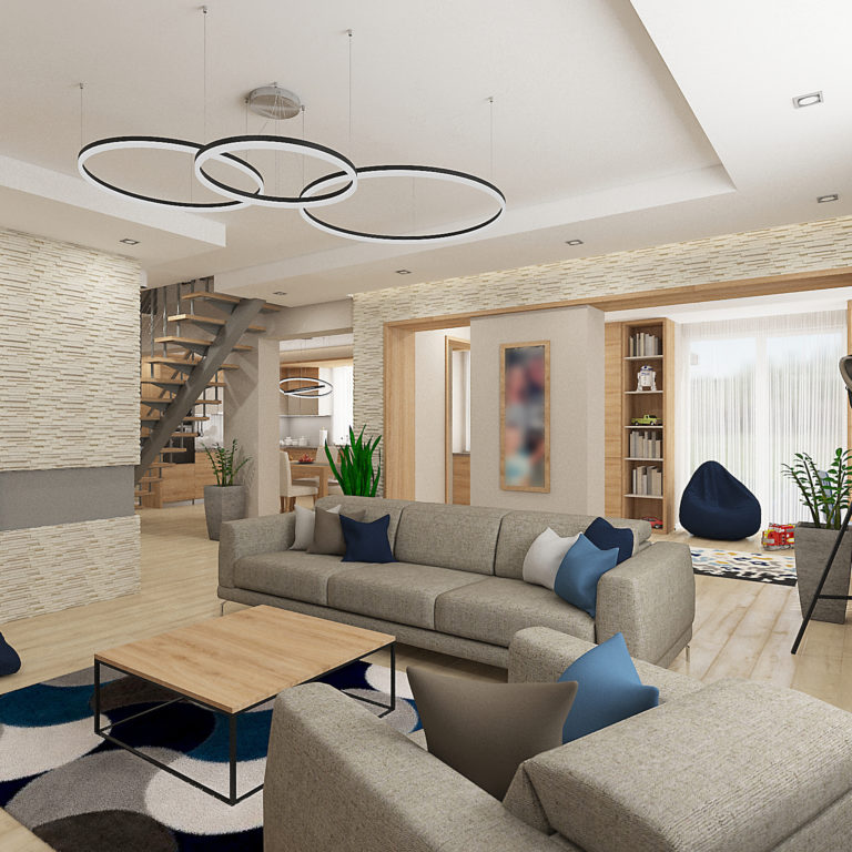 Családi ház átalakítása, Remeteszőlős - nappali-pihenő szoba